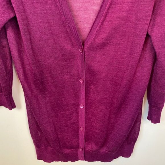 Ann Taylor Purple Long Sleeve Cardigan - Picture 2 of 10